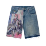 Kidsuper Painted Panel Shorts [Light Wash]