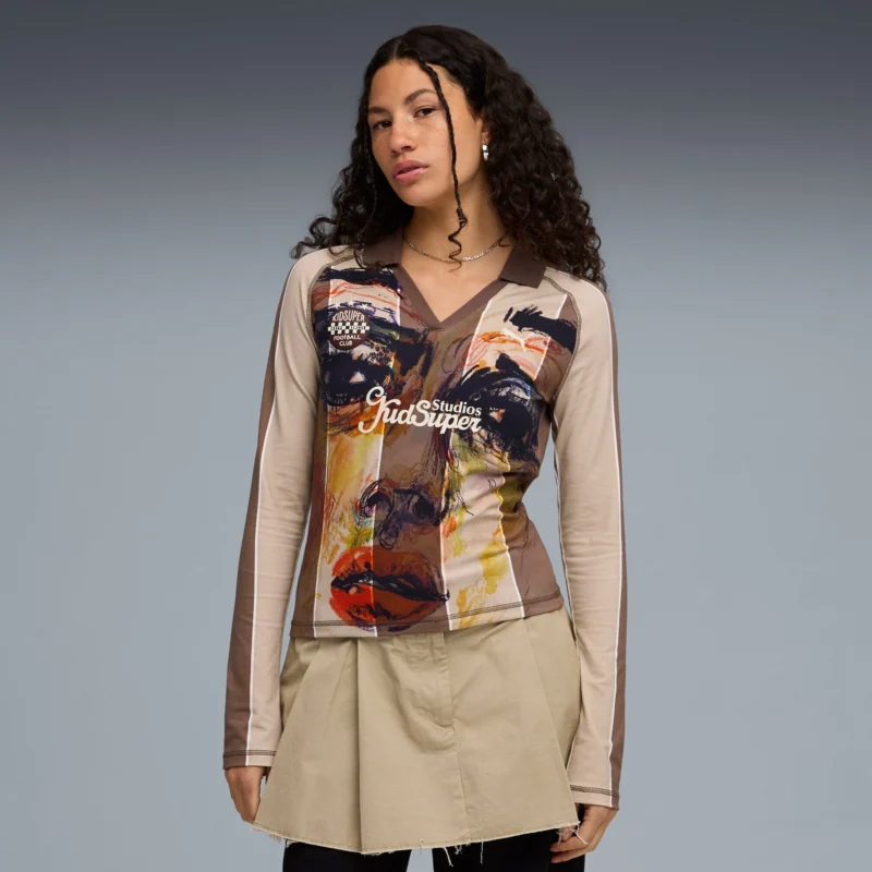 PUMA X KIDSUPER WMNS LS JERSEY [Flat Bronze/AOP]