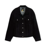 Kidsuper Washed Doves Sueded Denim Top [Black]