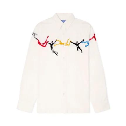 Kidsuper Embroidered Figures Button Up [White]