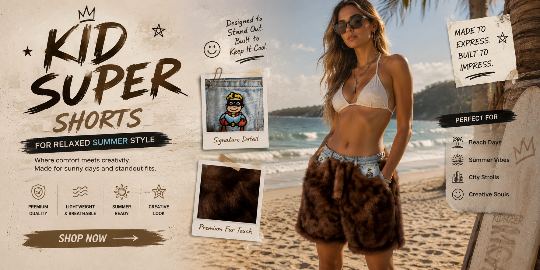 Kid Super Shorts for Relaxed Summer Style