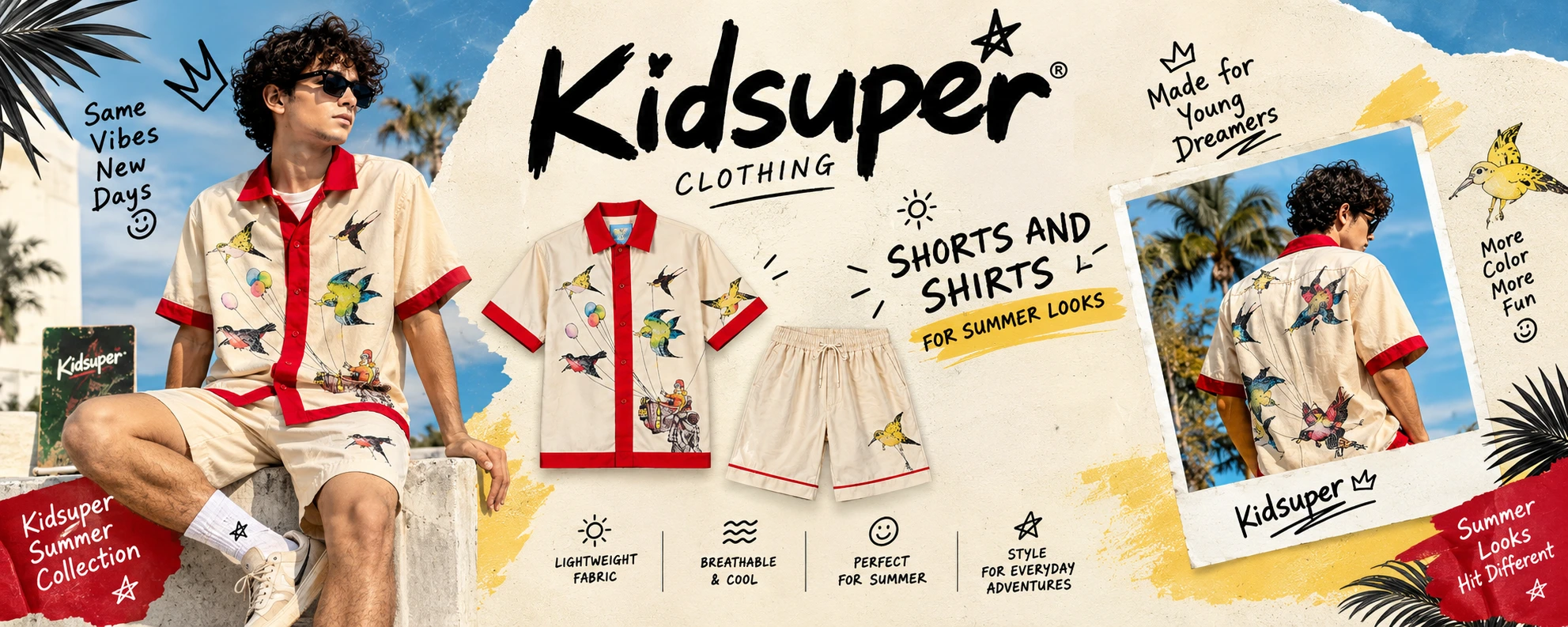 Kid Super Shorts and Shirts for Summer Looks